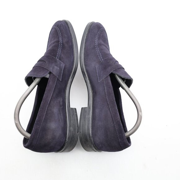 Paul Smith Navy Suede Penny Loafer Shoes Men\'s UK 7 US 8 Slip On Casual